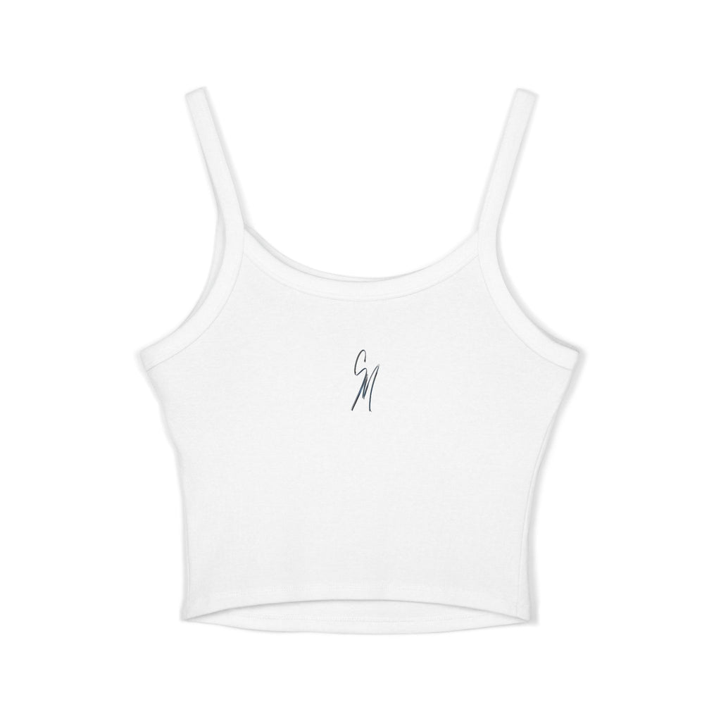 Spaghetti Tank Top — "American Bitch" Pink Star Graphic