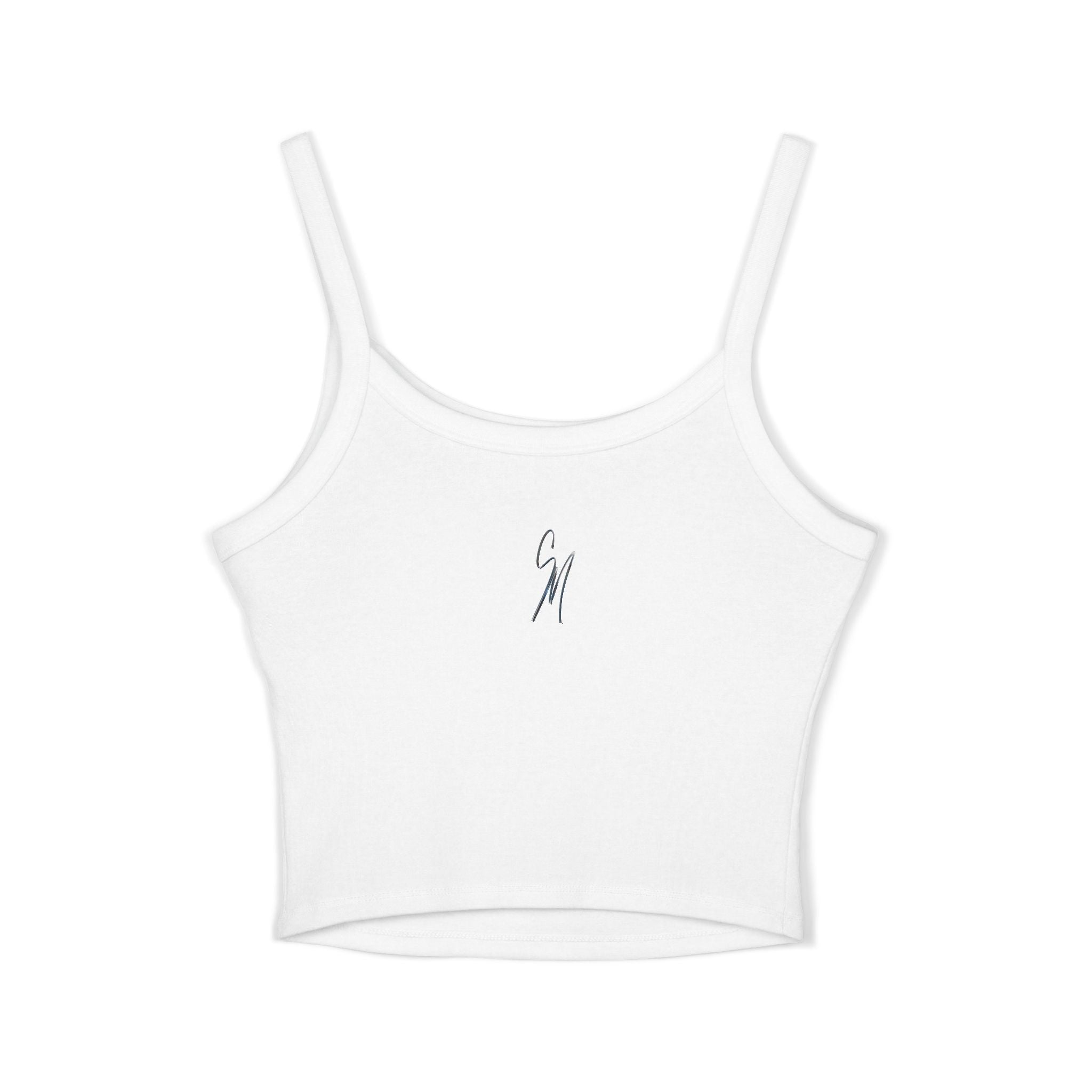 Spaghetti Tank Top — "American Bitch" Pink Star Graphic